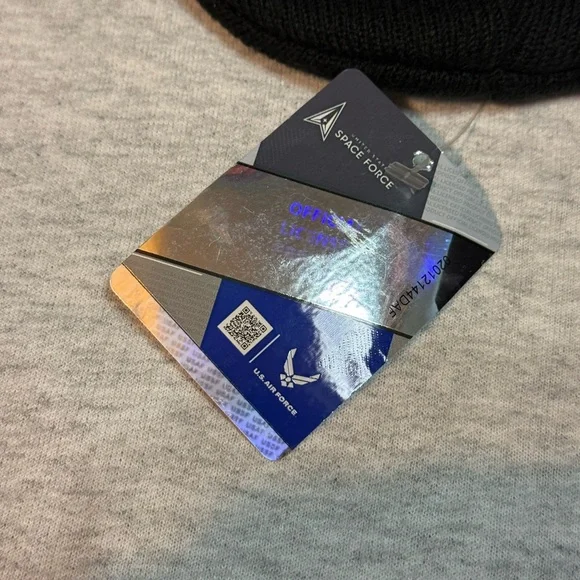 USAF & USSF Black Cuffed Beanie 🛰️ *RARE* - Picture 3 of 6